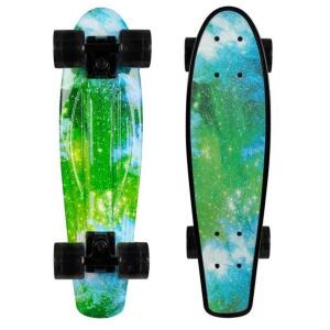 DESCRIPTION: (1) TORPEDO COMPLETE SKATEBOARD BRAND/MODEL: KRYPTONICS/170362 INFORMATION: GALAXY GRIPPER/GREEN & BLUE/MULTI-COLORED SHIELDS RETAIL$: 34