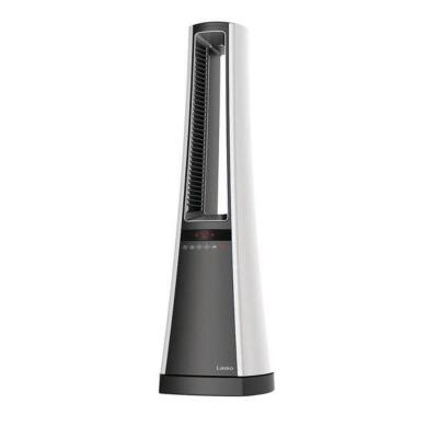 DESCRIPTION: (1) BLADELESS CERAMIC HEATER BRAND/MODEL: LASKO/AW315 INFORMATION: WITH REMOTE/BLACK & WHITE/2-QUIET HEAT SETTINGS RETAIL$: 144.00 SIZE: