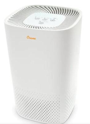 DESCRIPTION: (1) GERMICIDAL UV AIR PURIFIER BRAND/MODEL: CRANE/EE-5067 INFORMATION: COVERAGE: 250 SQ-FT/WHITE RETAIL$: 120.99 SIZE: 12.63"H X 7.64"D X