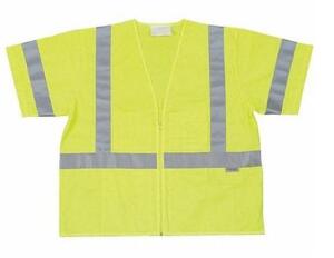 DESCRIPTION: (7) HIGH VISIBILITY VEST BRAND/MODEL: CONDOR/1YAT8 INFORMATION: LIME & SILVER/3-INSIDE POCKETS/2-OUTSIDE POCKETS RETAIL$: 24.49 EACH SIZE