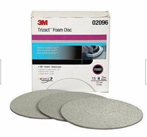 DESCRIPTION: (4) PACKS OF (15) TRIZACT HOOKIT DISC BRAND/MODEL: 3M/02096 INFORMATION: GRAY/GRIT: P3000/FOAM RETAIL$: 79.98 PER PK OF 15 SIZE: 5"DISC D