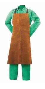 DESCRIPTION: (3) WELDING APRON BRAND/MODEL: STEINER/92166 INFORMATION: BROWN/COWHIDE/ADJUSTABLE STRAP RETAIL$: 66.00 EACH SIZE: 42"L X 24"W QTY: 3