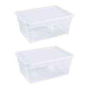 (12) PLASTIC STORAGE CONTAINERS