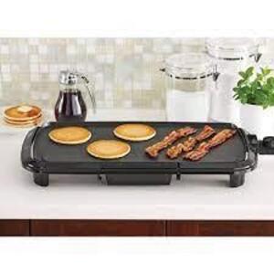 DESCRIPTION: (1) HOME GRIDDLE BRAND/MODEL: MAINSTAYS INFORMATION: BLACK RETAIL$: $30.00 EA SIZE: 20" QTY: 1