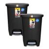 DESCRIPTION: (2) PLASTIC KITCHEN STEP GARBAGE CAN BRAND/MODEL: GLAD INFORMATION: BLACK RETAIL$: $15.00 EA SIZE: 13 GAL QTY: 2