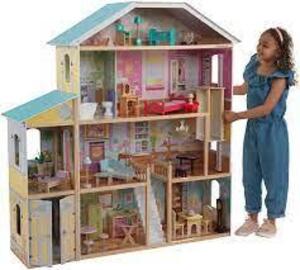 DESCRIPTION: (1) MAJESTIC MANSION DOLLHOUSE BRAND/MODEL: KIDDIE KRAFT RETAIL$: $208.99 SIZE: 52" x 14" x 53.62 QTY: 1