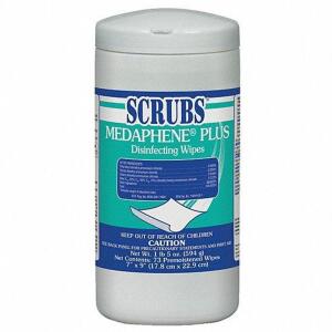 DESCRIPTION: (6) DISINFECTANT WIPES BRAND/MODEL: SCRUBS #54VH90 RETAIL$: $80.00 TOTAL SIZE: 9X7 QTY: 6