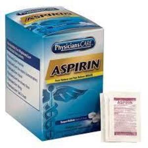 DESCRIPTION: (2) BOXES OF (250) DOSES OF ASPIRIN BRAND/MODEL: PHYSICIANS CARE RETAIL$: $20.00 EA QTY: 2