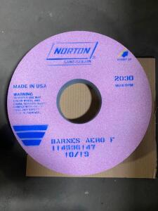 DESCRIPTION: (7) AERO GRINDING WHEEL BRAND/MODEL: NORTON/114536147 INFORMATION: PINK/MAX RPM: 2020 RETAIL$: 125.08 EACH SIZE: 16"DIA X 2-1/2"TH QTY: 7