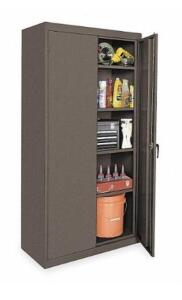 DESCRIPTION: (1) STORAGE CABINET BRAND/MODEL: GRAINGER/1UEZ4 INFORMATION: GRAY/LOAD CAPACITY PER SHELF: 150 LBS RETAIL$: 332.93 SIZE: 18"D X 72"H X 36