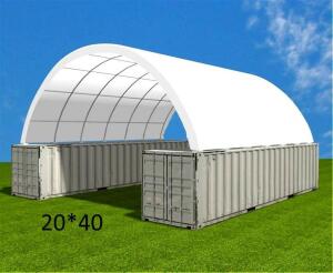 20' X 40' SHIPPING CONTAINER CANOPY SHELTER