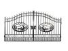 14' DUAL SWING WROUGHT IRON ENTRANCE GATE