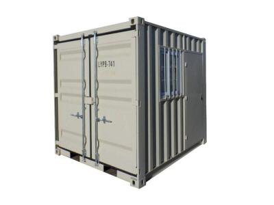 8FT STORAGE CONTAINER W/ SIDE DOOR AND WINDOW