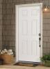 36 IN. X 80 IN. 6-PANEL LEFT HAND INSWING PRIMED WHITE STEEL PREHUNG FRONT EXTERIOR DOOR WITH VINYL FRAME - 10