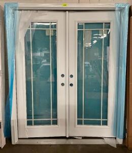 72" X 80" FIBERGLASS - PRO LE-DG FULL-LITE WF GLASS FRENCH PATIO DOUBLE DOOR