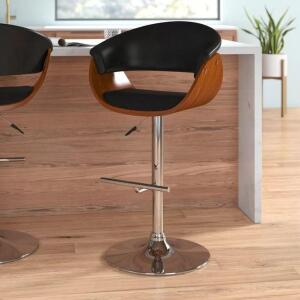 BLACK/BROWN ALLIN SWIVEL ADJUSTABLE HEIGHT BAR STOOL