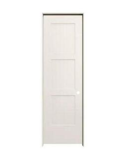 24 IN. X 80 IN. BIRKDALE PRIMED LEFT-HAND SMOOTH HOLLOW CORE MOLDED COMPOSITE SINGLE PREHUNG INTERIOR DOOR