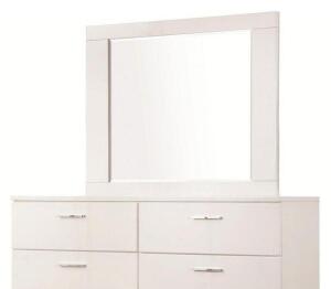 FELICITY COLLECTION 203504 47" X 37" MIRROR IN GLOSSY WHITE