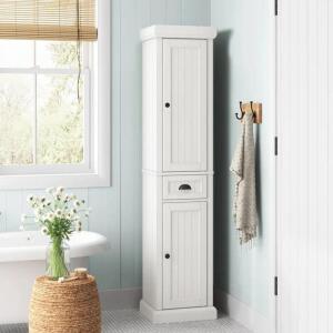 WHITE CARMEL 16'' W X 72'' H X 14'' D LINEN CABINET