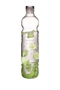 DENIZLI HANDMADE CRYSTAL DOF CELERY GREEN BOTTLE IN CLEAR/GREEN