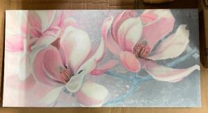 32" FLORAL PRINT ON CANVAS