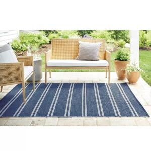 OUTDOOR RUG REVERSIBLE STRIPE TONAL