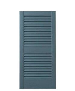 15 IN. X 39 IN. OPEN LOUVERED POLYPROPYLENE SHUTTERS PAIR IN COASTAL BLUE