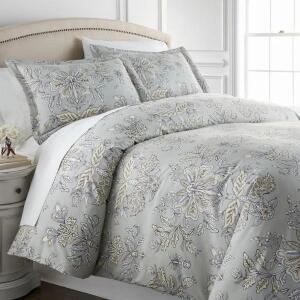 SANDY GRAY CLARKE MICROFIBER DUVET COVER SET