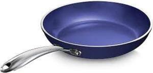 DESCRIPTION: (1) 2 PIECE STAINLESS STEEL TRI PLY SAUTE PANS BRAND/MODEL: GRANITE STONE DIAMOND INFORMATION: BLUE RETAIL$: $57.99 EA SIZE: 10 AND 12 IN