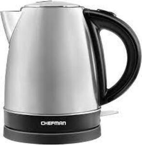 DESCRIPTION: (1) ELECTRIC KETTLE BRAND/MODEL: CHEFMAN INFORMATION: STAINLESS RETAIL$: $48.67 SIZE: 1.8 L QTY: 1