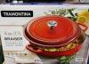 DESCRIPTION: (1) ENAMELED CAST IRON BRAISER BRAND/MODEL: TRAMONTINA #1481731 INFORMATION: RED RETAIL$: $53.50 EA SIZE: 4 QT QTY: 1