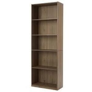 DESCRIPTION: (1) 5 SHELF BOOKCASE WITH ADJUSTABLE SHELVES BRAND/MODEL: MAINSTAYS #MS19-D1-1009-24 INFORMATION: RUSTIC RETAIL$: $50.00 EA SIZE: 71 IN Q