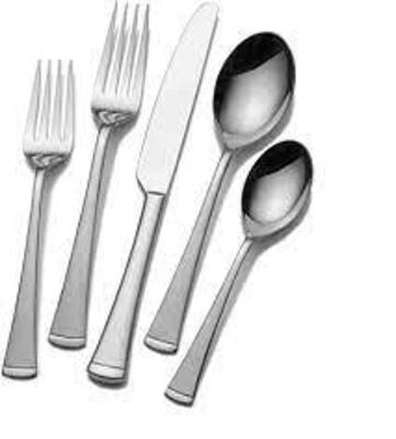 DESCRIPTION: (1) 20 PIECE SERVICE SET BRAND/MODEL: GOURMET BASICS INFORMATION: STAINLESS RETAIL$: $34.99 EA QTY: 1