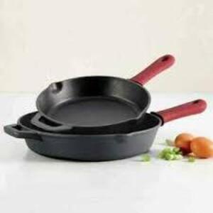 DESCRIPTION: (1) CAST IRON SKILLET SET BRAND/MODEL: TRAMONTINA #1136435 RETAIL$: $40.00 EA SIZE: 8-12 IN QTY: 1