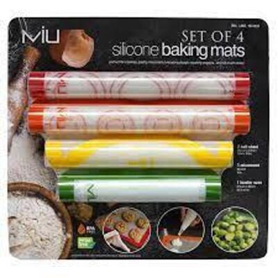 DESCRIPTION: (1) SILICONE BAKING MAT SET OF (4) BRAND/MODEL: MIU #1567231 RETAIL$: $20.00 QTY: 1