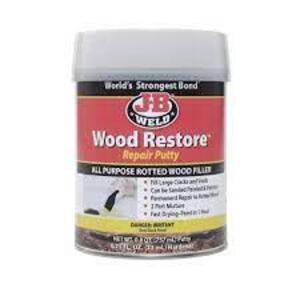 DESCRIPTION: (2) WOOD RESTORE REPAIR PUTTY BRAND/MODEL: JB WELD #4004 RETAIL$: $22.99 EA SIZE: 757 ML QTY: 2