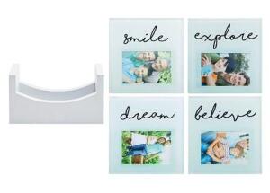 (1) PACK OF (4) GLASS PHOTO COASTER