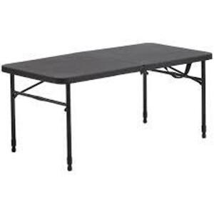 (1) ADJUSTABLE HEIGHT FOLD IN HALF FOLDING TABLE