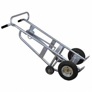 DESCRIPTION: (1) ERGONOMIC TILT BACK CORROSION RESISTANT ALUMINUM FRAME DRUM HAND TRUCK BRAND/MODEL: DAYTON #34D652 RETAIL$: 931.64 SIZE: 1000 LB QTY: