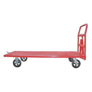 DESCRIPTION: (1) TOWABLE STEEL DECK PLATFORM TRUCK BRAND/MODEL: GRAINGER #13X504 INFORMATION: RED RETAIL$: 607.18 SIZE: 60X36X11 2000 LB CAP QTY: 1