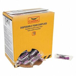 DESCRIPTION: (3) BOXES OF (200) UNCORDED EAR PLUGS BRAND/MODEL: CONDOR #20JK06 RETAIL$: $50.00 EA SIZE: 32 DB QTY: 3