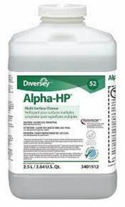 DESCRIPTION: (2) MULTI-SURFACE CLEANER BRAND/MODEL: DIVERSEY ALPHA-HP #20J837 INFORMATION: CITRUS SCENT RETAIL$: $174.50 TOTAL SIZE: 2.5 L QTY: 2