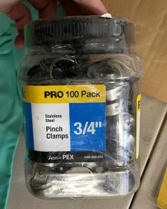 (100 PACK) APOLLO 3/4" PINCH CLAMPS