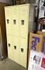 36" X 15" X 78" 6-LOCKER STORAGE UNIT, METAL