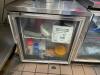 DESCRIPTION: TRUE HALF SIZE GLASS DOOR UNDER COUNTER COOLER ADDITIONAL INFORMATION NOT IN WORKING ORDER LOCATION: KITCHEN QTY: 1