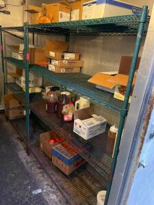 DESCRIPTION: 60" X 24" FOUR TIER COATED WIRE SHELF SIZE 60" X 24" X 72" LOCATION: WALK IN QTY: 1