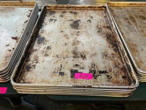 DESCRIPTION: (6) FULL SIZE SHEET PANS SIZE FULL SIZE LOCATION: SEATING THIS LOT IS: SOLD BY THE PIECE QTY: 6