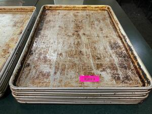 DESCRIPTION: (8) FULL SIZE SHEET PANS SIZE FULL SIZE LOCATION: SEATING THIS LOT IS: SOLD BY THE PIECE QTY: 8