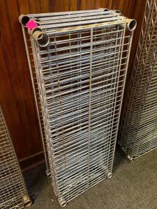 DESCRIPTION: (5) 36" X 12" WIRE SHELVING INSERTS SIZE 36" X 12" LOCATION: SEATING THIS LOT IS: ONE MONEY QTY: 1