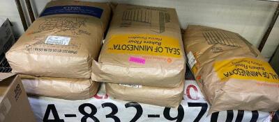 DESCRIPTION: (5) 50 LB. BAGS OF FLOUR LOCATION: KITCHEN THIS LOT IS: SOLD BY THE PIECE QTY: 5